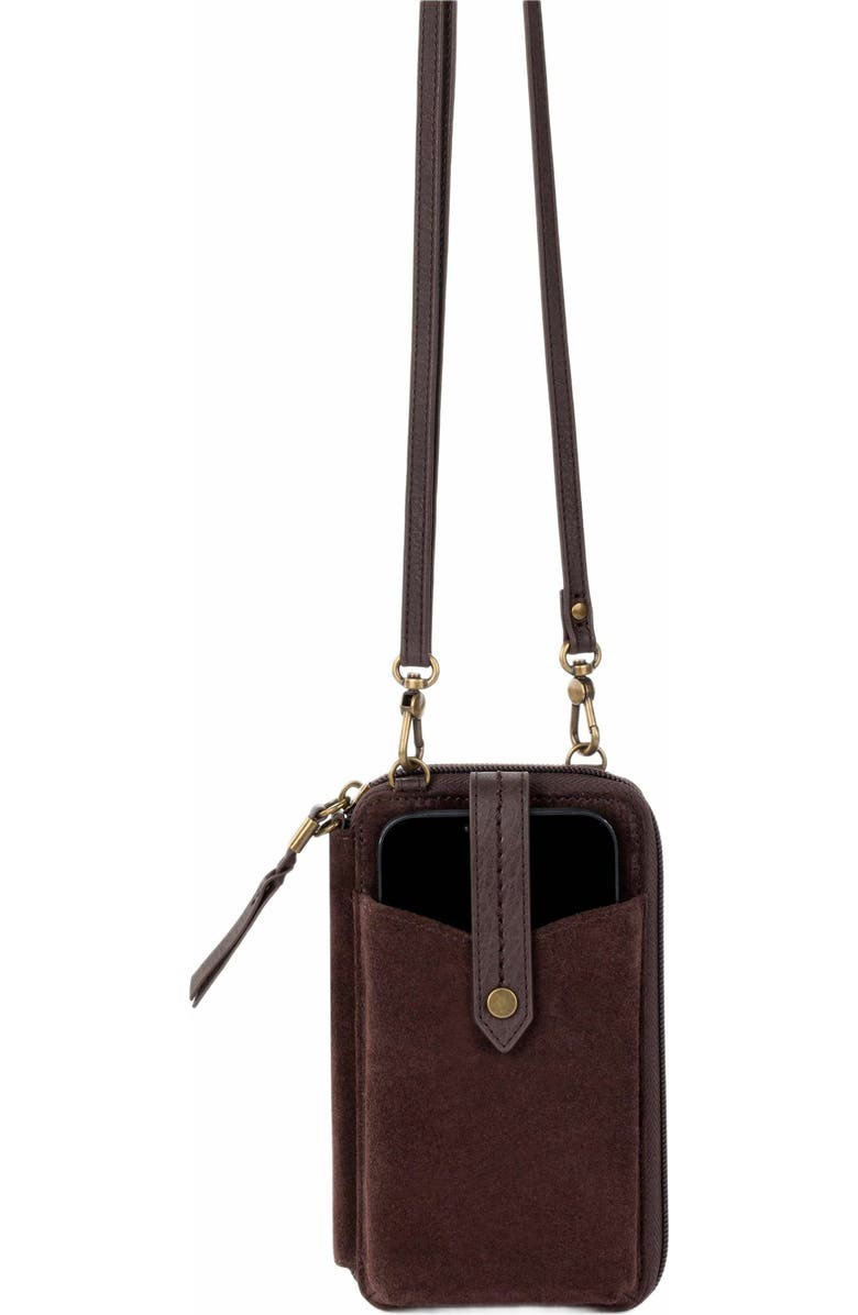 The Sak Silverlake N/S Smartphone Crossbody, Alternate, color, Mahogany Suede