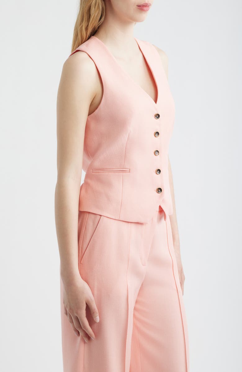 Reiss Magda Slim Fit Vest, Alternate, color, Pink