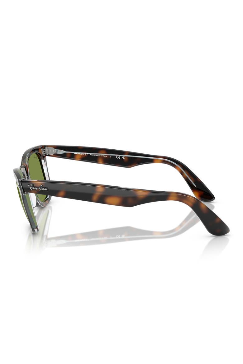 Classic Wayfarer 50mm Sunglasses, Alternate, color, DARK HAVANA / GREEN