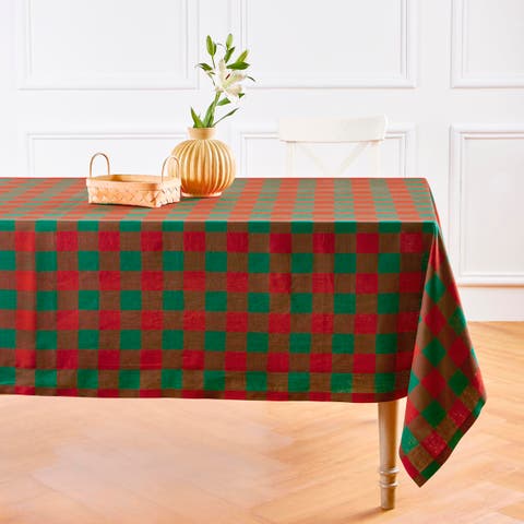 Linen Tablecloth - Buffalo Check