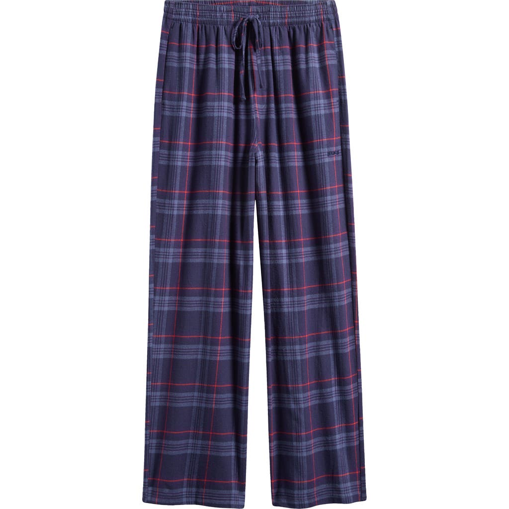 Skims Flannel Tartan Pyjama Trousers In Blue