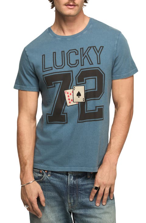 Lucky Cards Football Embroidered Graphic T-Shirt