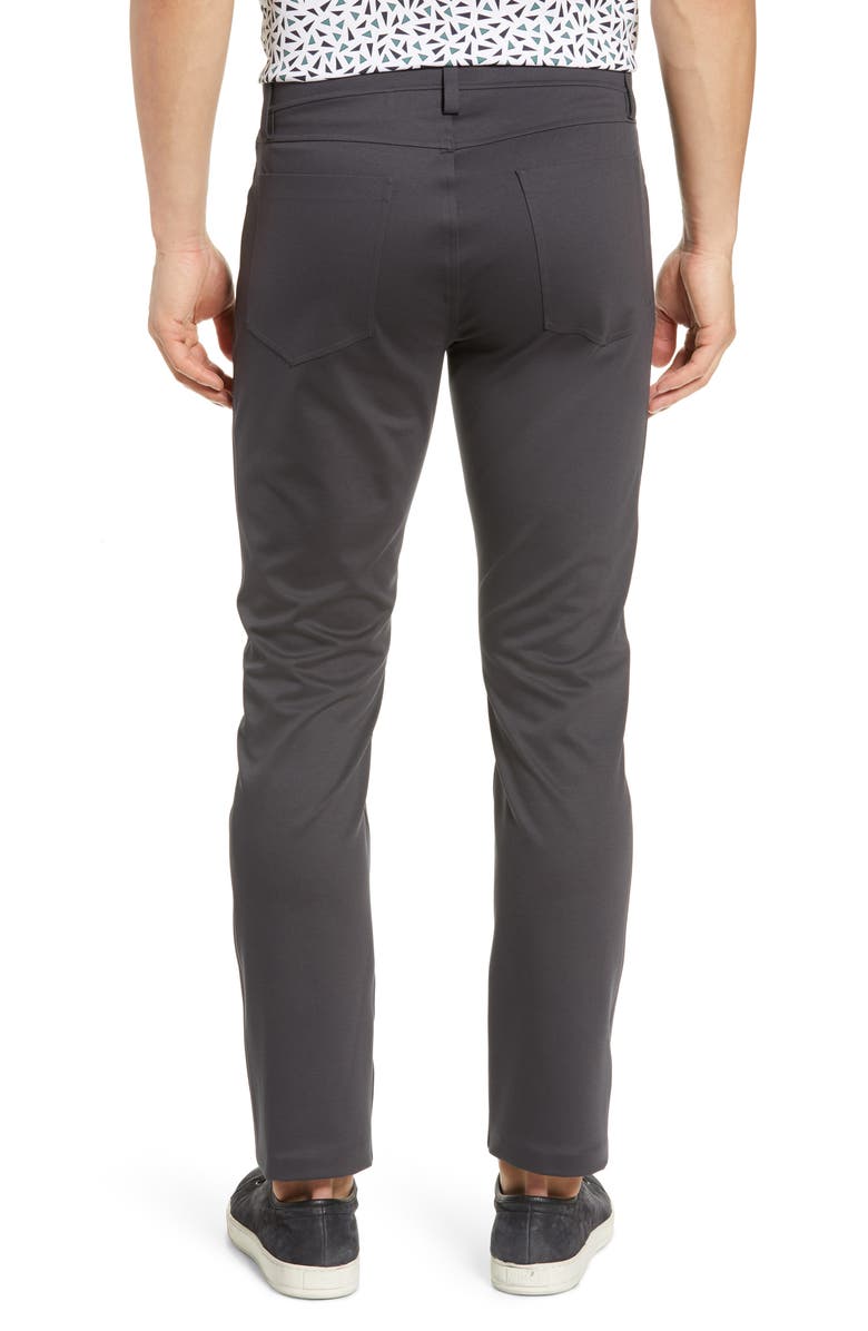 Theory Tech Raffi Compact Trim Fit Ponte Pants, Alternate, color, Ashphalt
