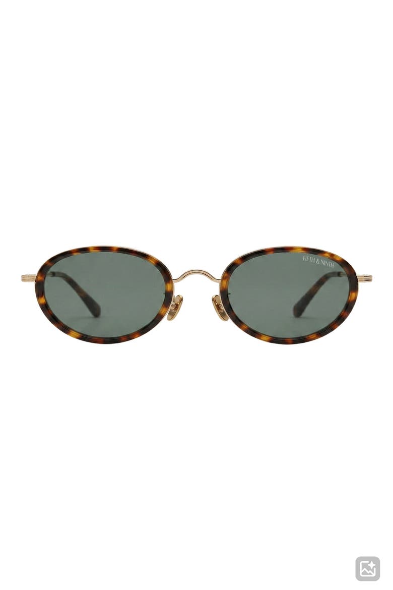 Ciel 64mm Oversize Oval Sunglasses, Main, color, TORTE/ GREEN