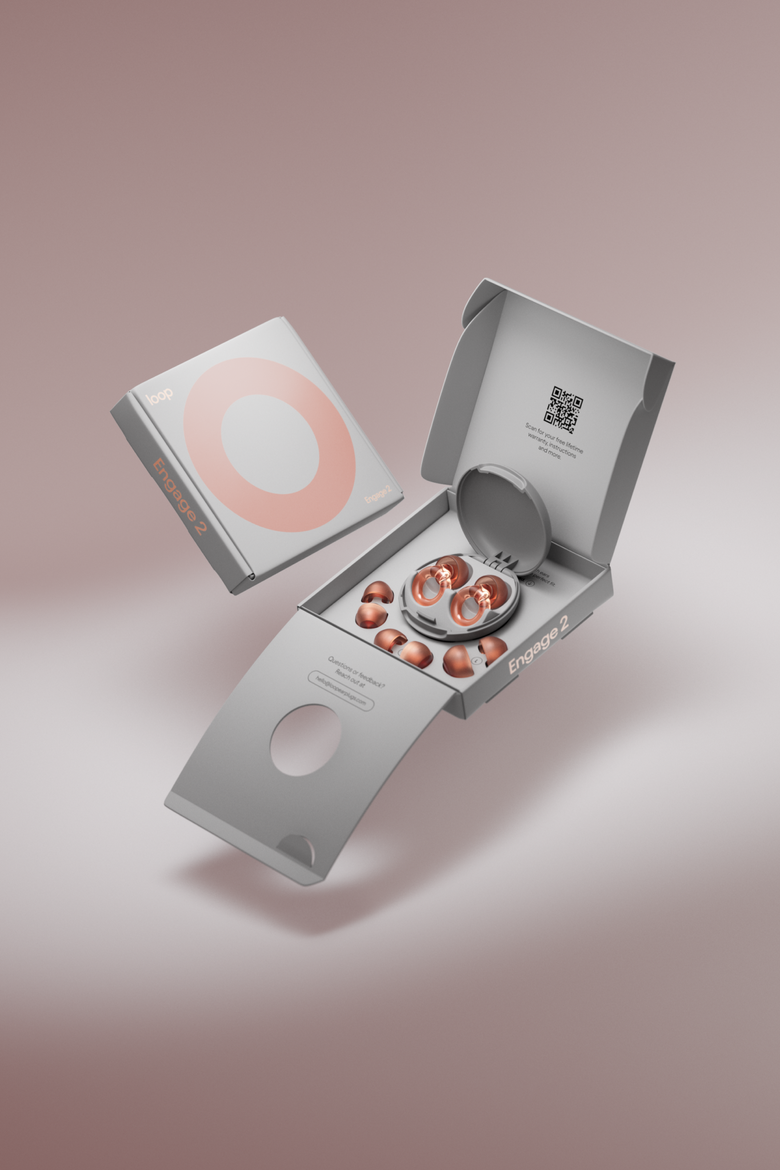 Engage 2 Earplugs for Social Gatherings, Conversation, Parenting & More, Alternate, color, Rose