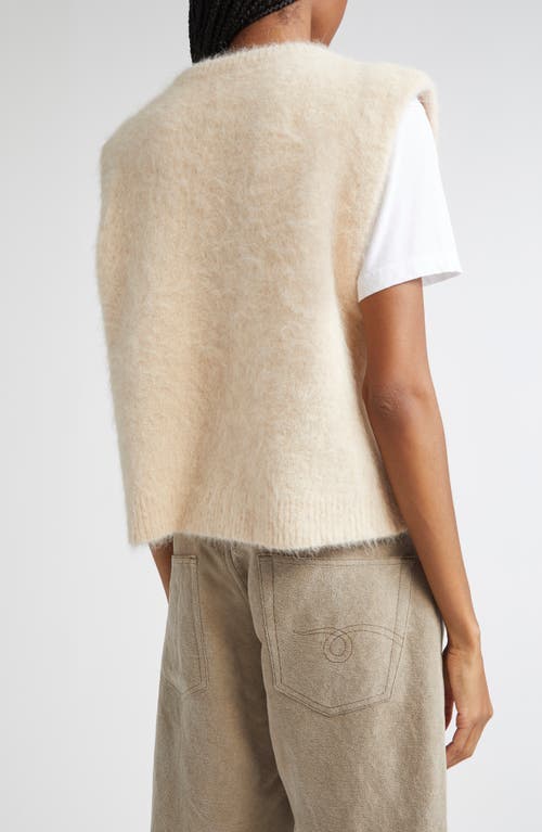 R13 Deep Armhole Alpaca Blend Sweater Vest In Brown
