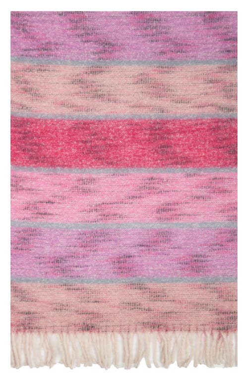 Saachi Stripe Oversize Scarf In Pink