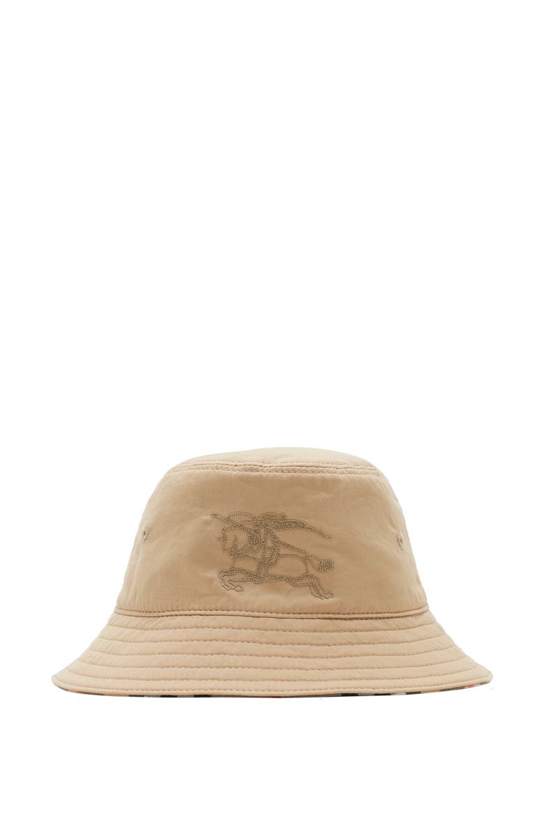 Burberry Reversible Cotton Bucket Hat, Main, color, 