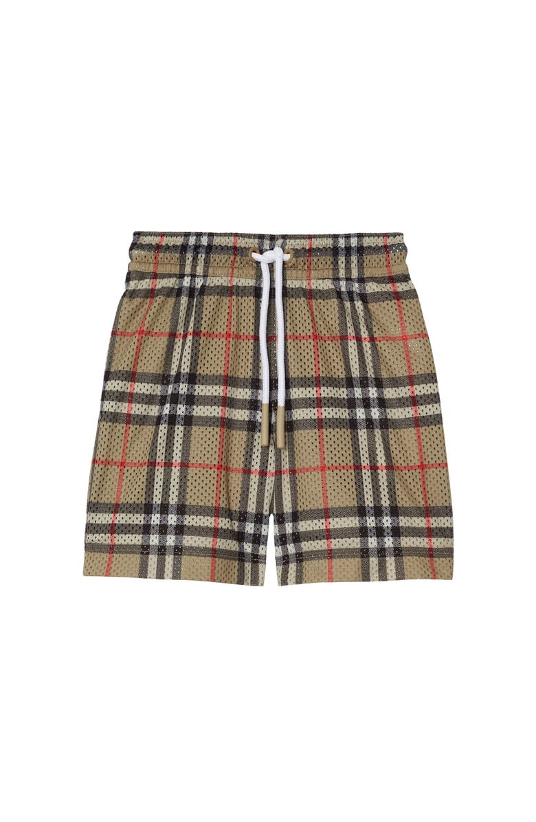 Burberry Check Mesh Shorts, Main, color,