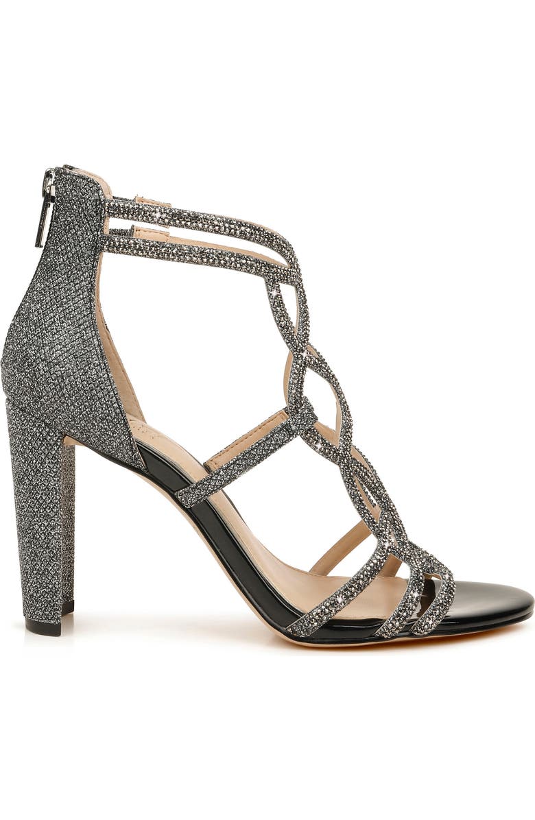 Jewel Badgley Mischka Filimena Glitter Sandal, Alternate, color,