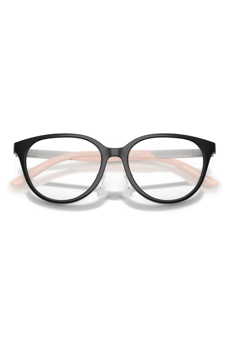Emporio Armani Kids' 46mm Cat Eye Optical Glasses, Alternate, color, Shiny Black / Demo Lens