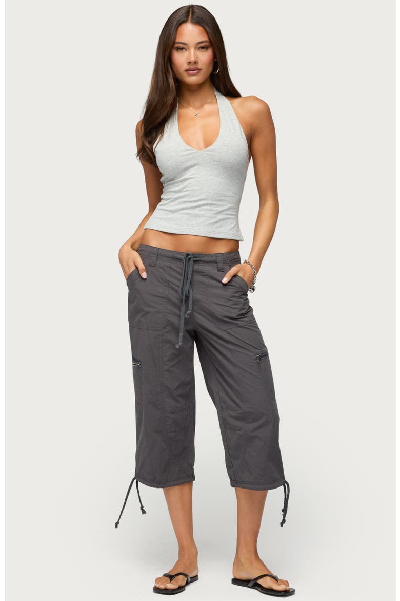 Bennet V-Neck Halter Top, Alternate, color, GRAY-MELANGE