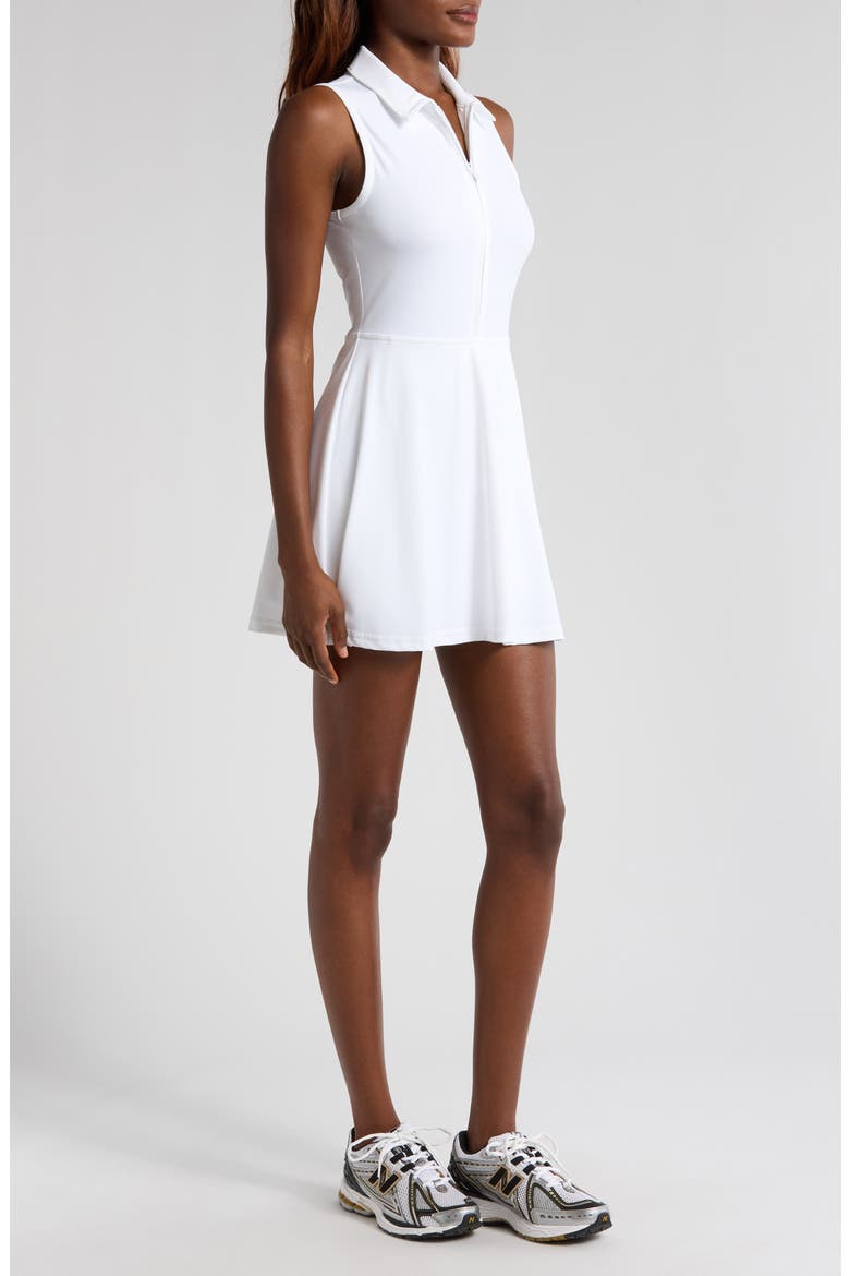 Move Half-Zip Sleeveless Dress, Alternate, color, WHITE