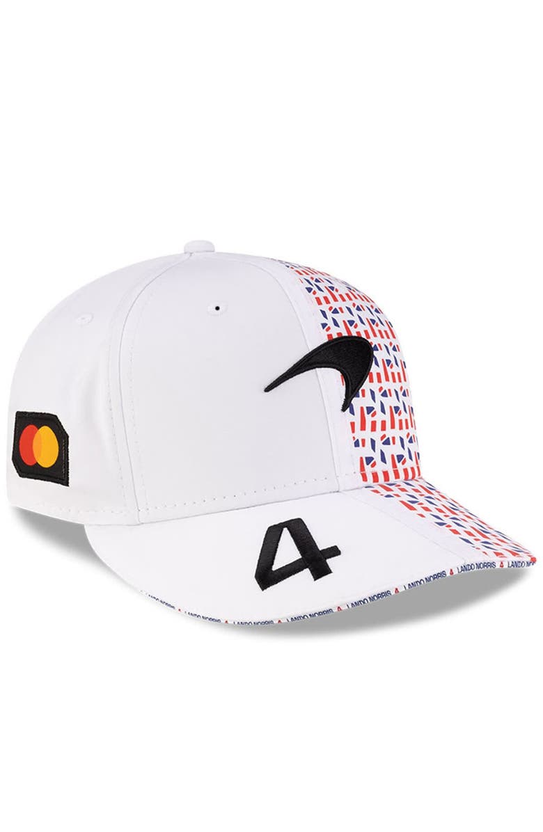 New Era Men's New Era White McLaren F1 Team 2025 British Grand Prix 9FIFTY Snapback Hat, Main, color, 