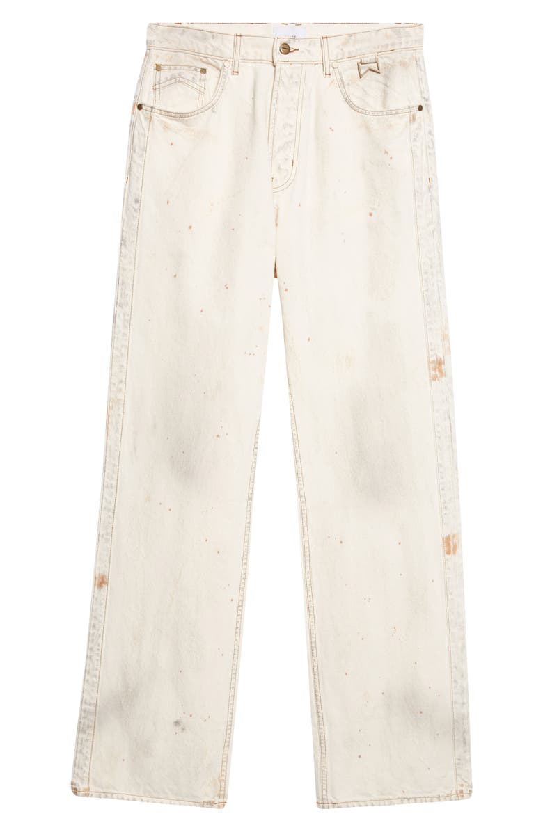 Rhude Traxedo Relaxed Fit Jeans, Main, color, Woodland White