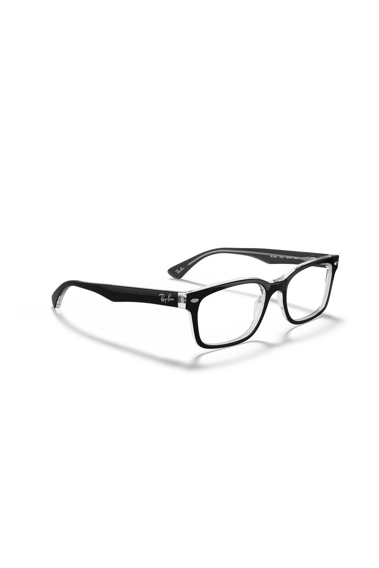 51mm Square Optical Glasses, Alternate, color, BLACK