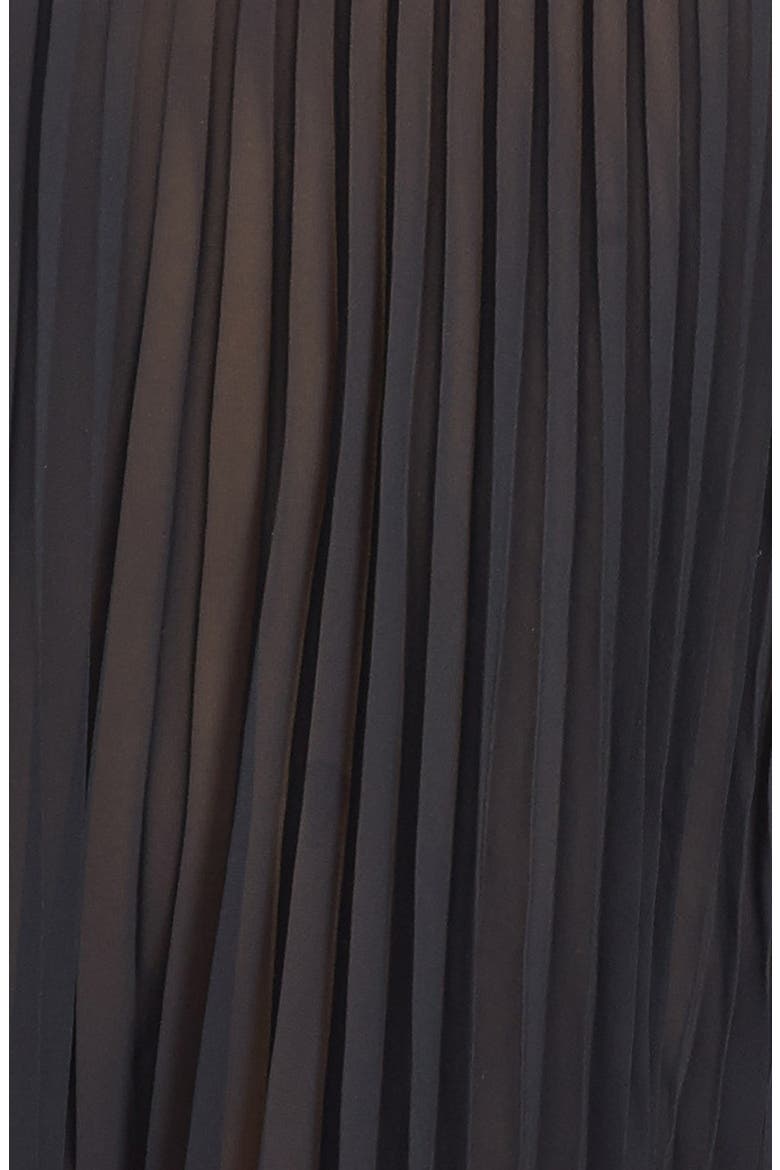 'Sunburst' Pleated Chemise, Alternate, color, BLACK