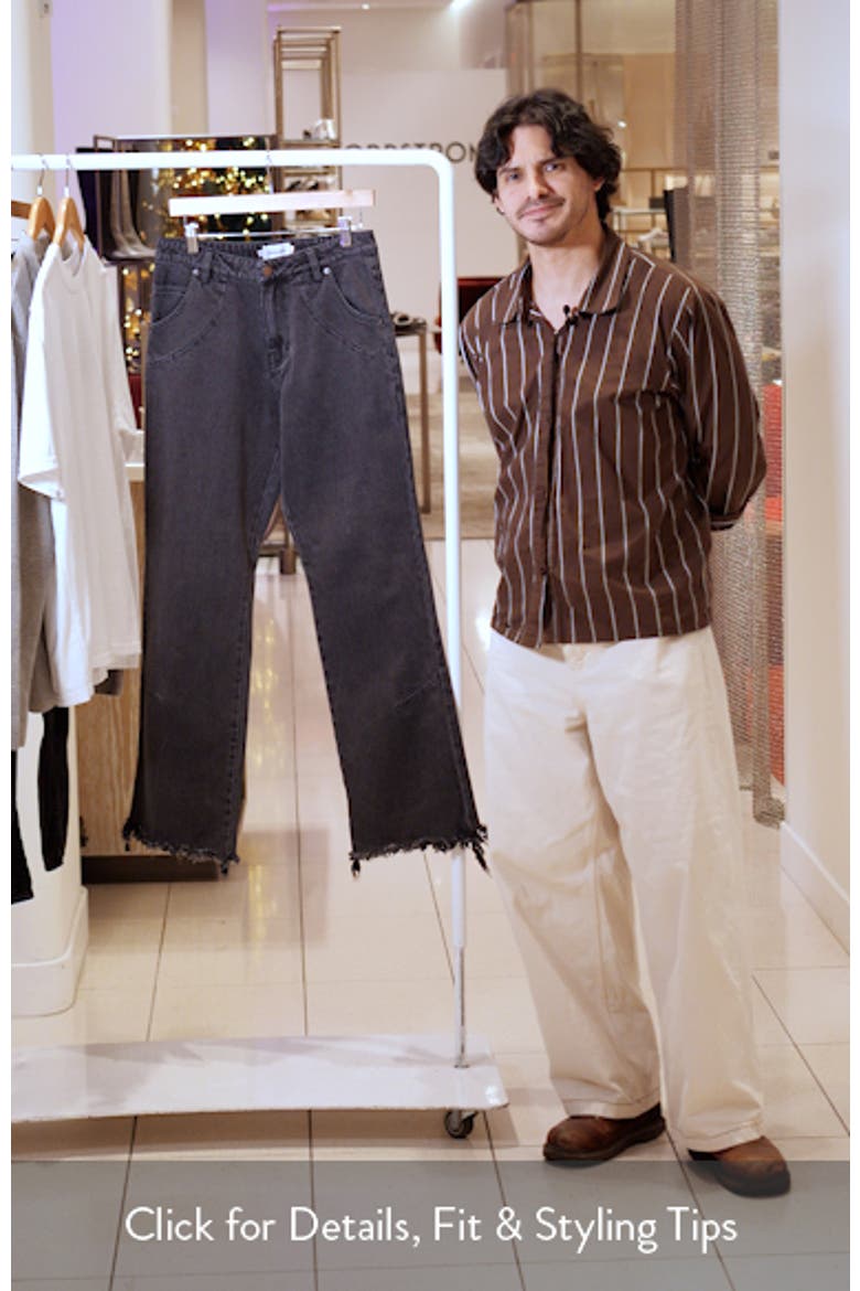 Dart Five-Pocket Fray Hem Jeans video