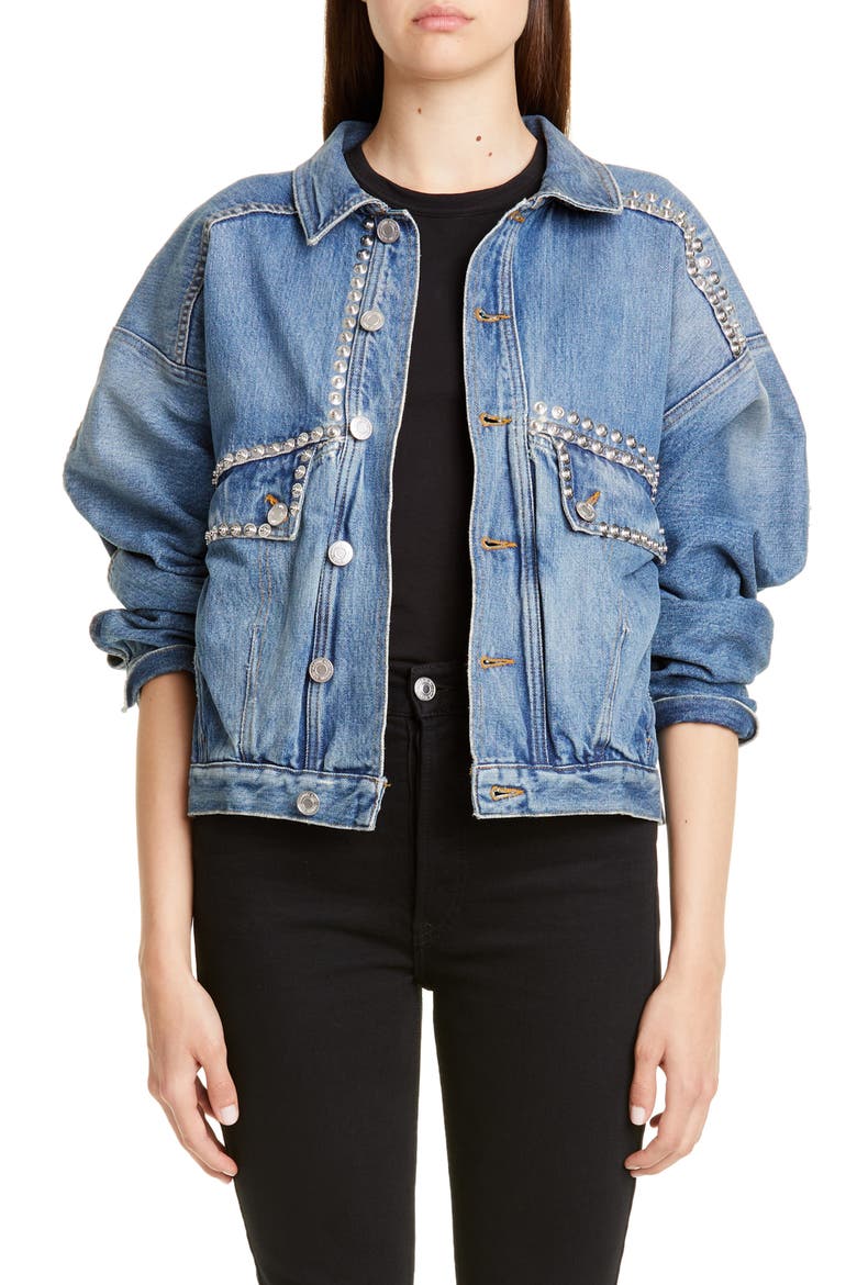 Displaced Denim Jacket, Main, color, INDIGO