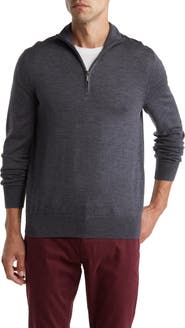 Brooks Brothers Merino Wool Quarter Zip Pullover