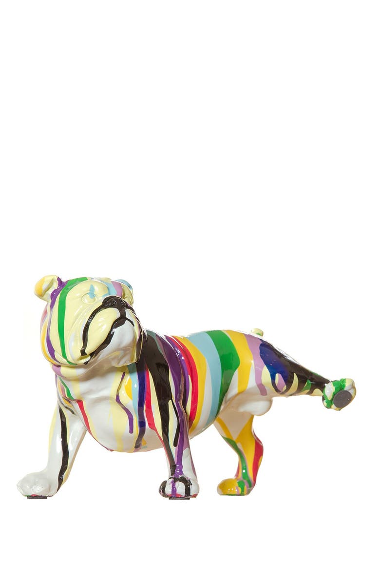 Graffiti Bulldog with Leg Up, Alternate, color, GRAFFITI/MULTI-COLOR