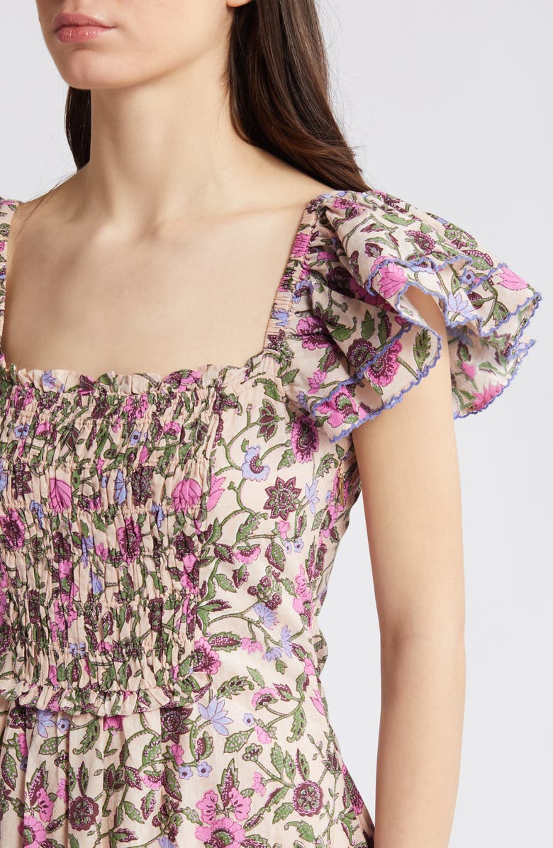 Cleobella Anika Floral Organic Cotton Voile Maxi Dress, Alternate, color,