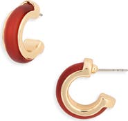 NORDSTROM RACK Frosted Resin Huggie Hoop Earrings