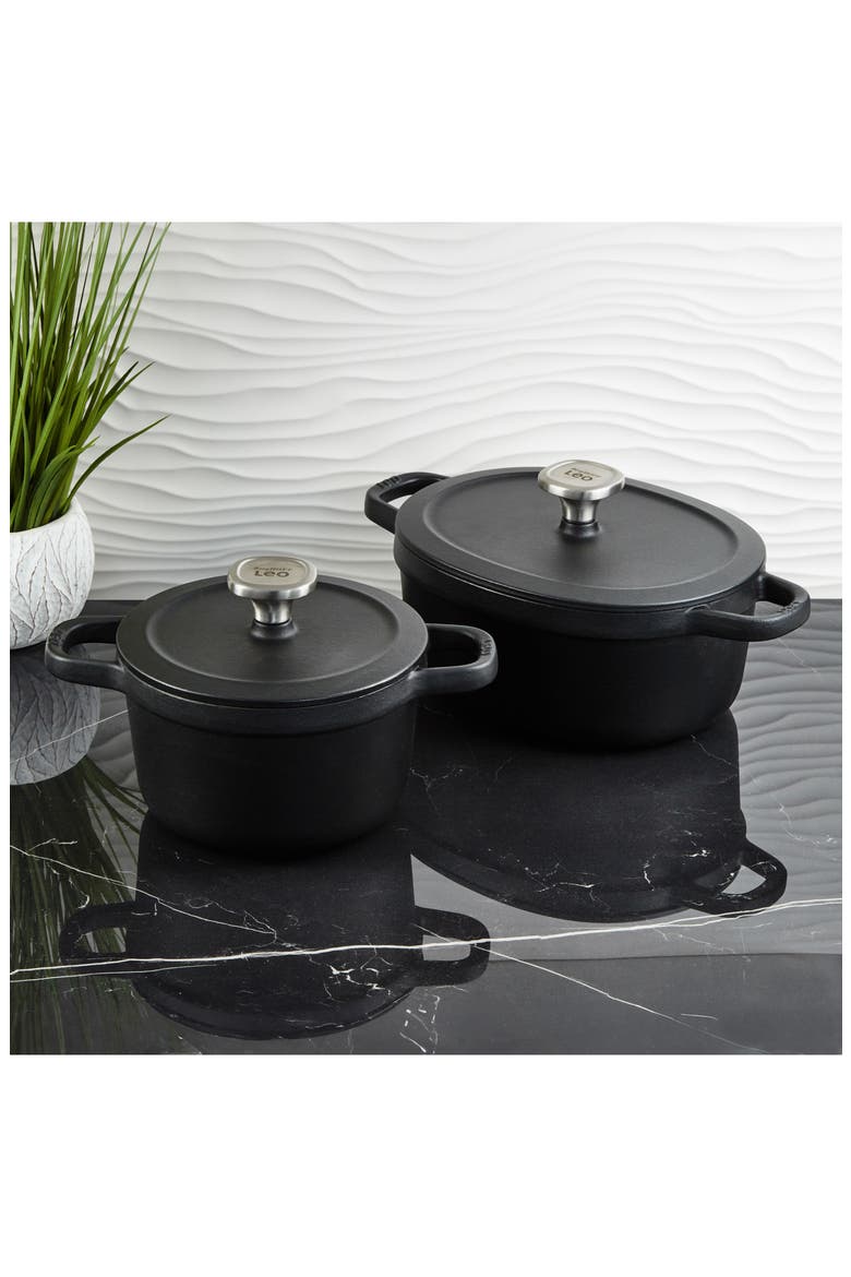 Leo Graphite 4-Piece Cookware Set, Alternate, color, BLACK