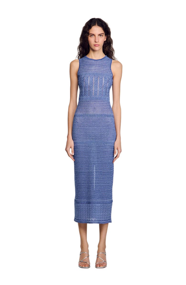 SANDRO Knit midi dress, Main, color,