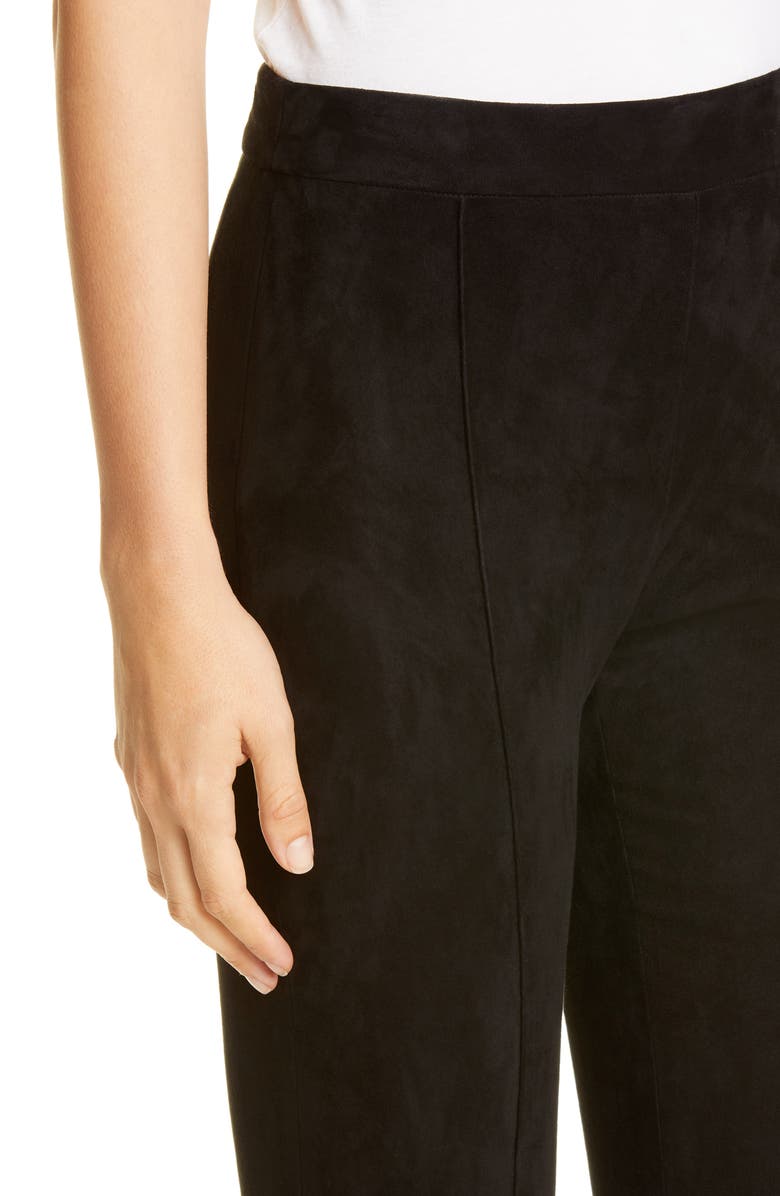 Adam Lippes Stretch Suede Kick Pants, Alternate, color, 