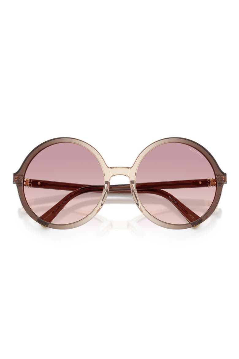 59mm Gradient Round Sunglasses, Alternate, color, BROWN GRADIENT/ BROWN/ VIOLET