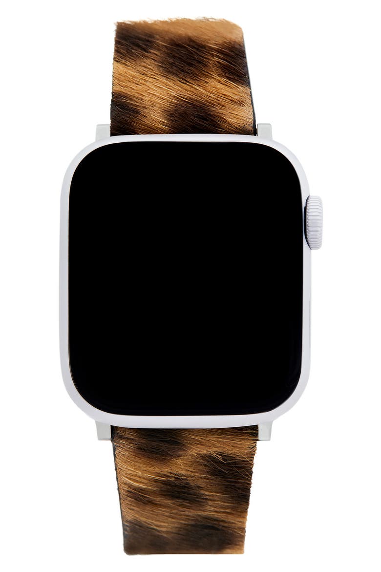 Genuine Calf Hair Apple Watch® Watchband, Main, color, LEOPARD
