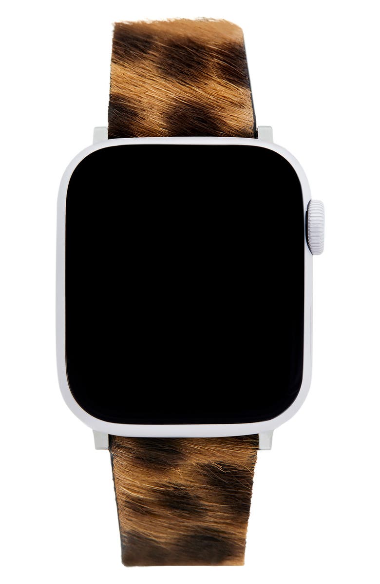 Rebecca Minkoff Genuine Calf Hair Apple Watch<sup>®</sup> Watchband, Main, color, 