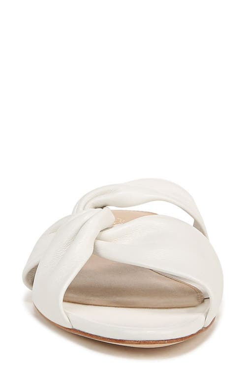 Veronica Beard Seraphina Twisted Leather Slide Sandals In Coconut