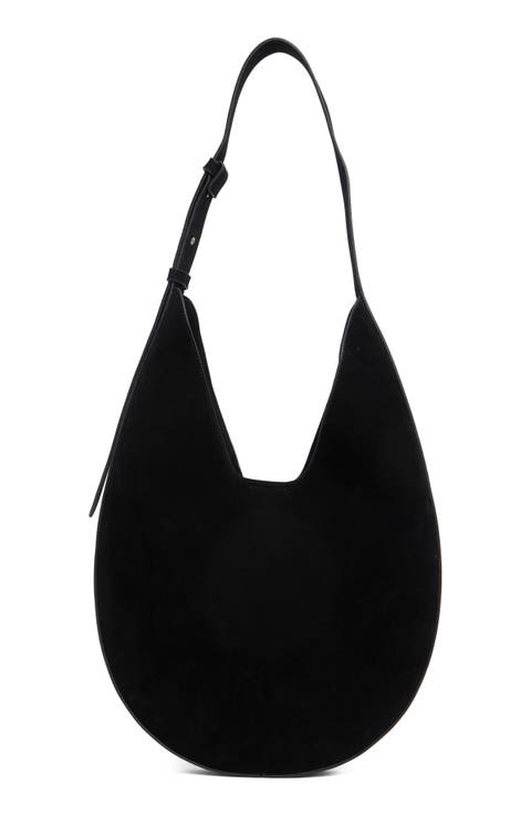 Hobo Faux Suede Shoulder Bag