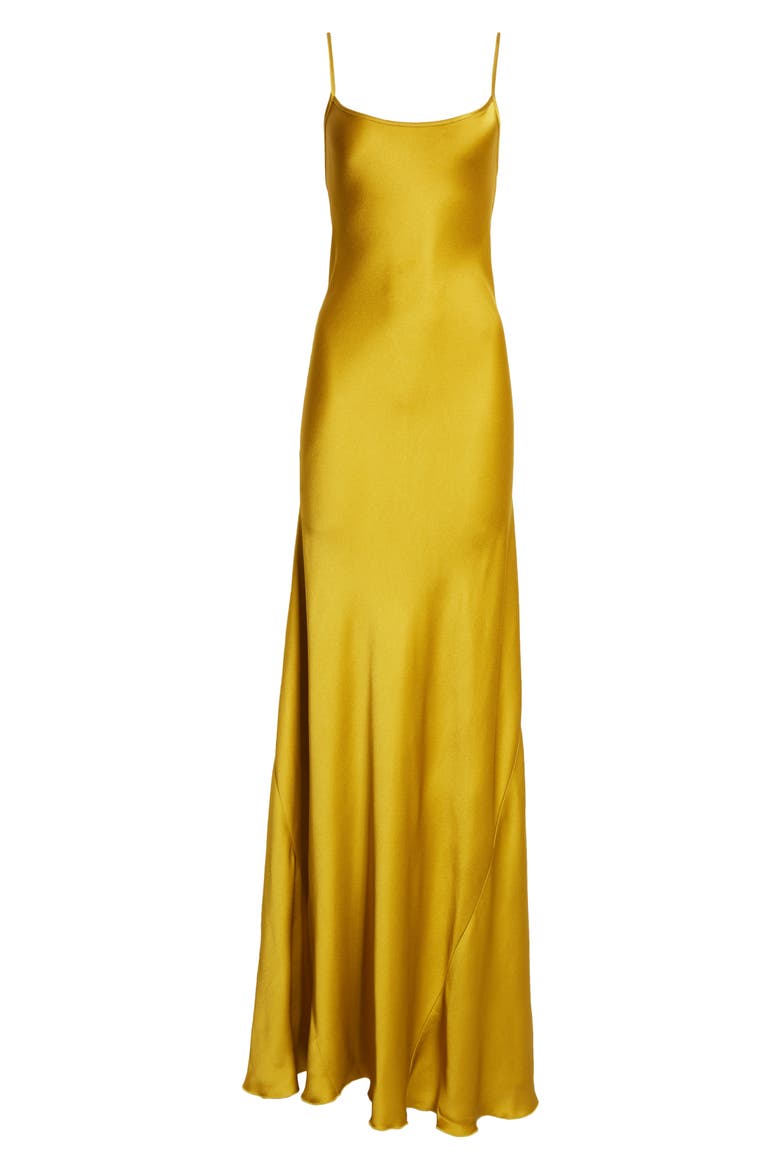 Satin Camisole Gown, Alternate, color, HARVEST GOLD