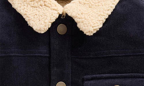 Mini Boden Kids' Collared Corduroy Jacket In Blue