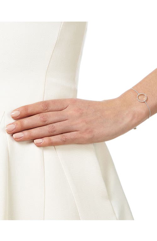 Monica Vinader Naida Open Circle Bracelet In Silver