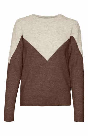 VERO MODA Plaza Colorblock Crewneck Sweater