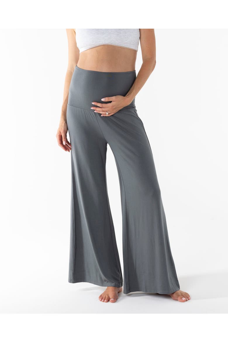 Debra Wide Leg Maternity  Lounge Pants, Alternate, color, Slate Grey