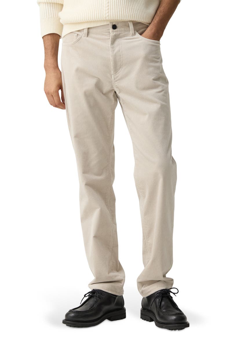 Crosby Corduroy Slim Straight Leg Pants, Main, color, ALABASTER