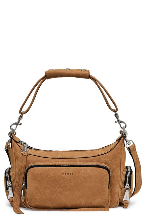 Away We Go Suede Shoulder Bag