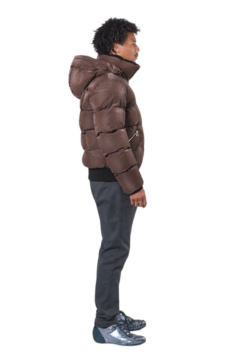 Men's Woody Bomber Quilted Coat, Alternate, color, MOCHA DIAMOND