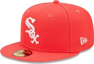 New Era Men's New Era Red Chicago White Sox Lava Highlighter Logo 59FIFTY Fitted Hat