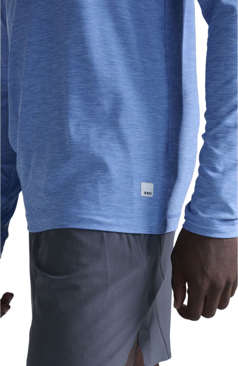 2XU Men's Signature Long Sleeve Tee, Alternate, color, Silverlake Blue/Silverlake Blu