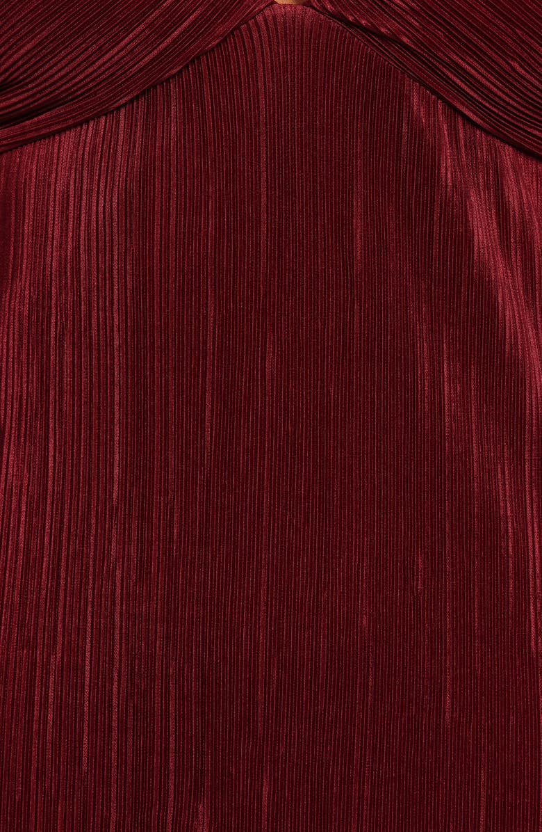 Petal & Pup Safi Plissé Slipdress, Alternate, color, Wine