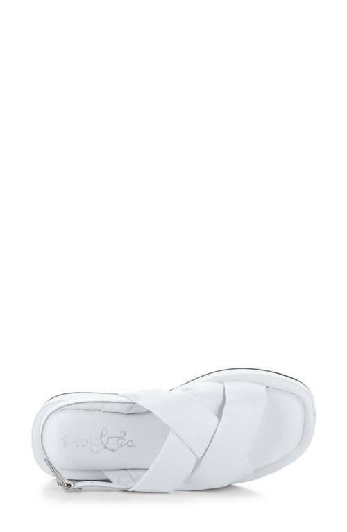 Bos. & Co. Blitz Slingback Platform Sandal In White