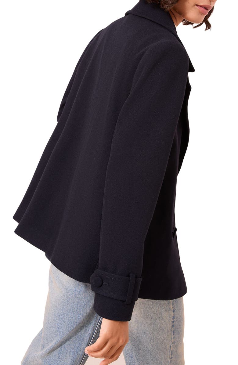 Friends Like These Double Breasted Peacoat, Alternate, color, Blue