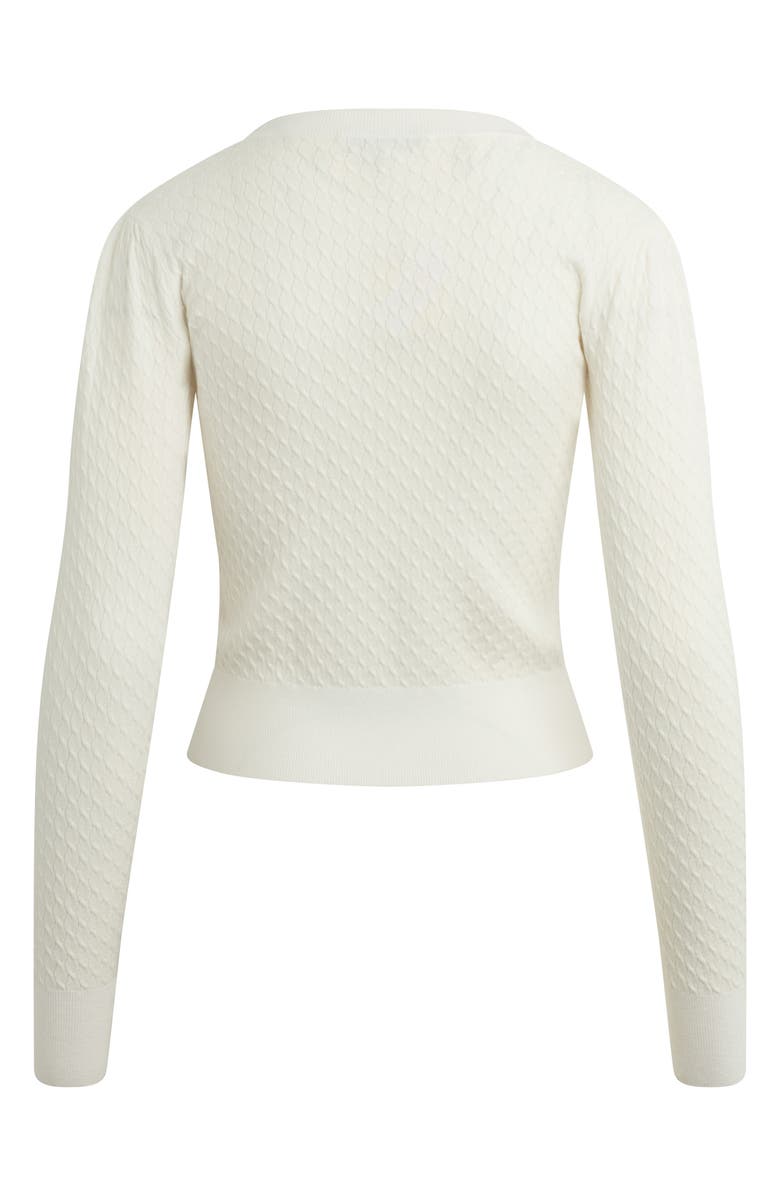 Favorite Daughter The Career Girl Textured Crewneck Sweater, Alternate, color, White