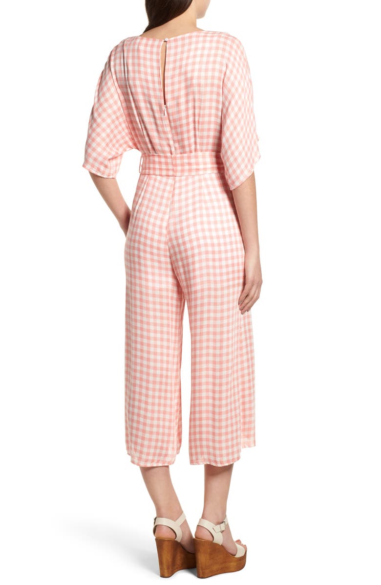 Lost + Wander Brunch Gingham Jumpsuit, Alternate, color, 